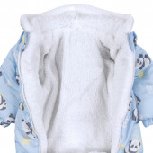 Бебешки ескимос с ръкавички и терлички ''Панда'' в синьо 3