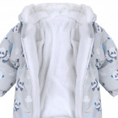 Бебешки ескимос с ръкавички и терлички ''Панда'' в сиво 3