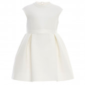 Официална рокля в екрю с туидово сако  3