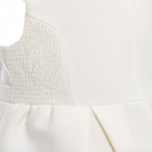 Официална рокля в екрю с туидово сако  6