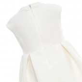 Официална рокля в екрю с туидово сако  5