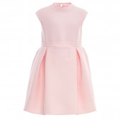 Официална рокля в розово с туидово сако 3