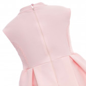 Официална рокля в розово с туидово сако 5
