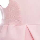 Официална рокля в розово с туидово сако 6