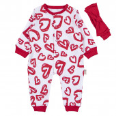 Бебешки  гащеризон с лента за глава "Love" 2