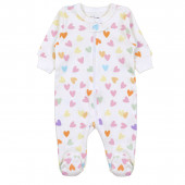 Бебешки памучен ромпър с цип ''Happy girl'' 2