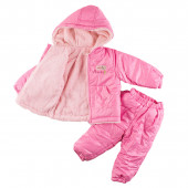 Бебешко зимно яке и панталон в розово (6 - 24 мес.) 2