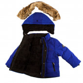 Детско зимно яке за момчета в синьо (9 мес. - 5 год.) 3