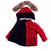 Детско зимно яке за момчета в червено (9 мес. - 5 год.) 3