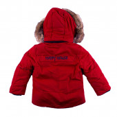 Детско зимно яке за момчета в червено (9 мес. - 5 год.) 2
