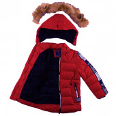 Зимно яке за момчета в червен цвят (3 - 12 год.) 2