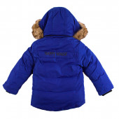 Детско зимно яке за момчета в синьо (9 мес. - 5 год.) 2