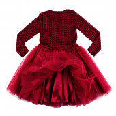 Празнична рокля в бордо ''Вивиан" (4 - 12 год.) 2