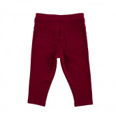 Бебешки трикотажен панталон в цвят бордо (6 - 24 мес.) 2