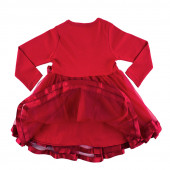 Детска рокля "Нели" в червено (1 - 5 год.) 2