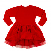 Детска рокля " Дейзи" в червено (3 - 8 год.) 2