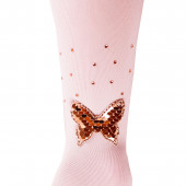 Комплект в розово чорапогащник с 3D апликация и диадема  (5 - 10 год.) 2