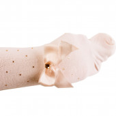 Памучен чорапогащник с 3D апликация в пудра (3 - 10 год.) 2