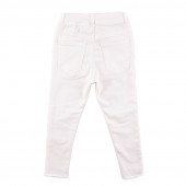 Еластични слим панталони с кръпки в бяло (2 - 7 год.) 2