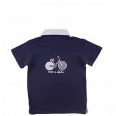 Детска тъмносиня тениска за момчета (4 - 9 год.) 2