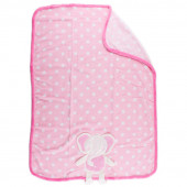 Бебешко одеяло в розов цвят "Слонче" 102/76 см  2
