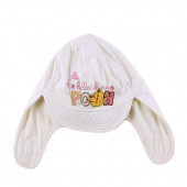 Детска зимна шапка в бяло за момичета (1 - 4 год.) 2