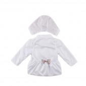 Бебешки шлифер за момичета "Кокетка" в бяло (9 - 24 мес.) 3