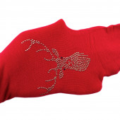 Коледен чорапогащник в червено с апликация "Еленче" (1 - 10 год.) 2