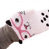 Детски памучен чорапогащник с апликация "Коте" (1 - 6 год.) 2