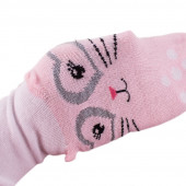 Детски памучен чорапогащник с апликация "Коте" (1 - 6 год.) 2