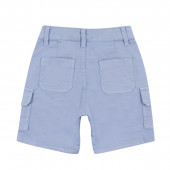 Къси панталони със странични джобове в светлосиньо 2