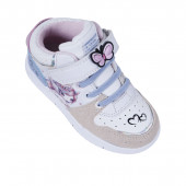 Олекотени детски кецове в бяло и бяло и бежово 2