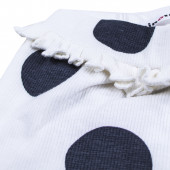 Детски клин с ластична плетка и къдрички в бяло 3