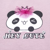 Детски клин   "Hey cute" в опупшено розово 3