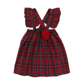 Коледен сукман с блузка с дантелена яка 3