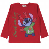 Коледна блуза "Christmas hug" в червено 2