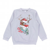 Коледна блуза "Christmas vibes" в сиво 2