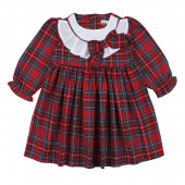 Бебешка коледна рокля с панделка 2