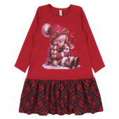 Коледна плътна рокля "Love" 2