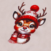 Коледна ватирана блуза в бежово 4