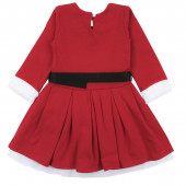 Коледна ватирана рокля с коланче 3