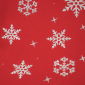 Коледна ватирана рокля "Снежна коледа" в червено 4