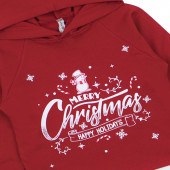 Коледно ватирано худи "Happy holidays" 4