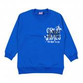 Детски памучен комплект "Great times" в синьо и черно 2