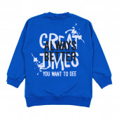 Детски памучен комплект "Great times" в синьо и черно 3