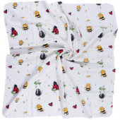Комплект пелени от 2 бархет и 1 муселин "Little bugs" 80 х 80 см 6