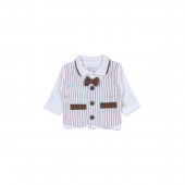 Комплект за изписване  7 части "Gentleman" в кафяво и бяло 2