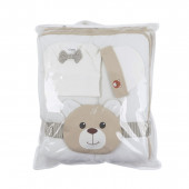 Комплект за изписване от 5 части "Мече" в бежово 8