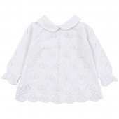 Комплект за изписване на момиченца от фино плетиво в екрю 3