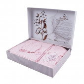 Луксозен памучен комплект за изписване от плетиво  3